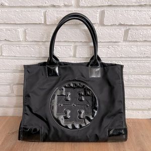 Tory Burch Black Nylon Tote Large